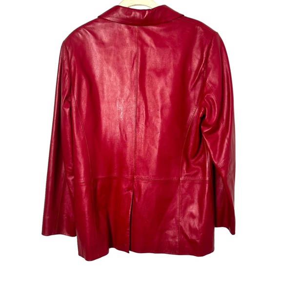 Pendleton red leather vintage blazer fitted tapered waist Vintage condition - Picture 4 of 6